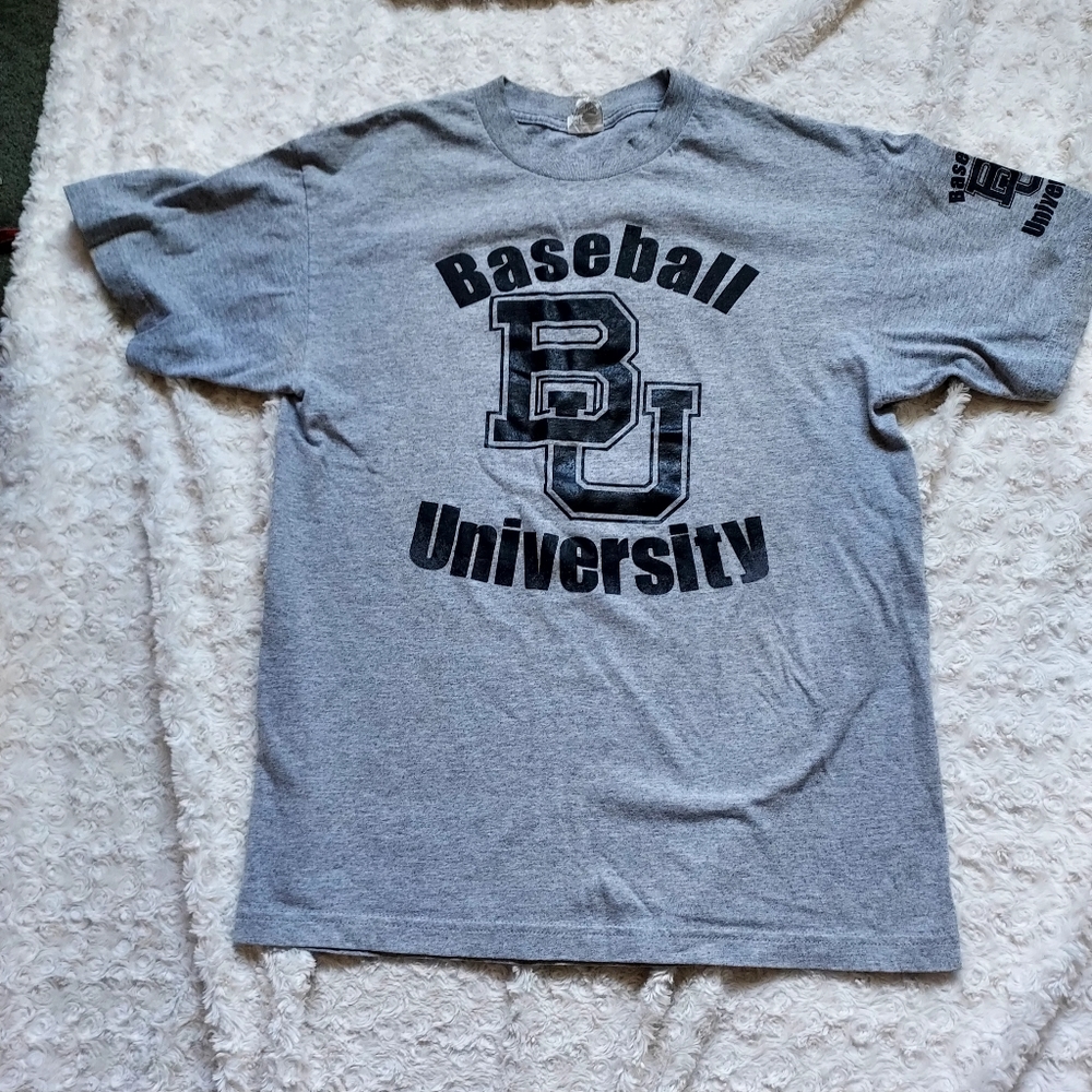 Alstyle Apparel Gray Baseball University t-shirt Medium Sporty Athletic